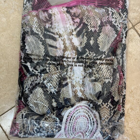 Roamans Pink Boho Top Blouse Beaded Elastic Waist Tassels Crochet Plus Size 22 - Picture 5 of 9